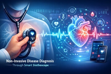 Non Invasive Disease Diagnosis Through Smart Sthoscope With Digital Pulse Visualization 