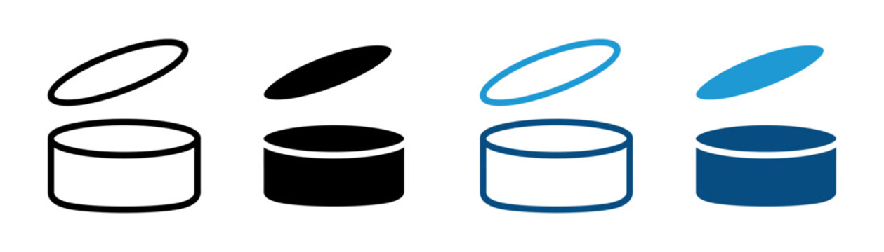 Open cosmetic jar icon vector. Period after opening (PAO) symbol and beauty product shelf life indicator. Vector illustration.