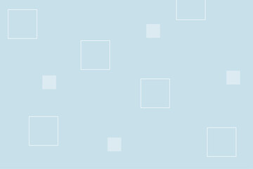 水色の四角形が浮かぶシンプル背景（コピースペース）