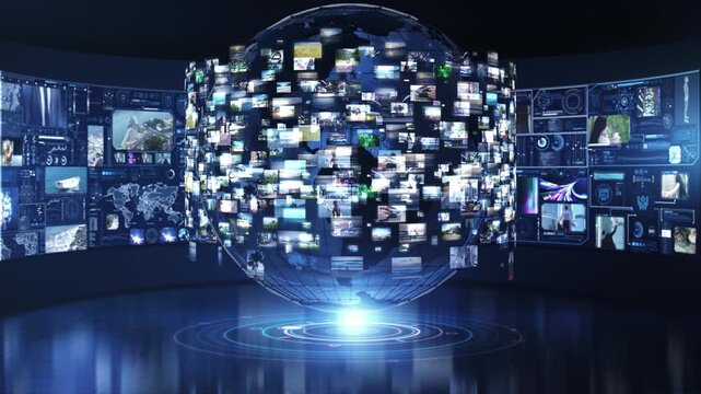 Global network streaming media data visualization technology