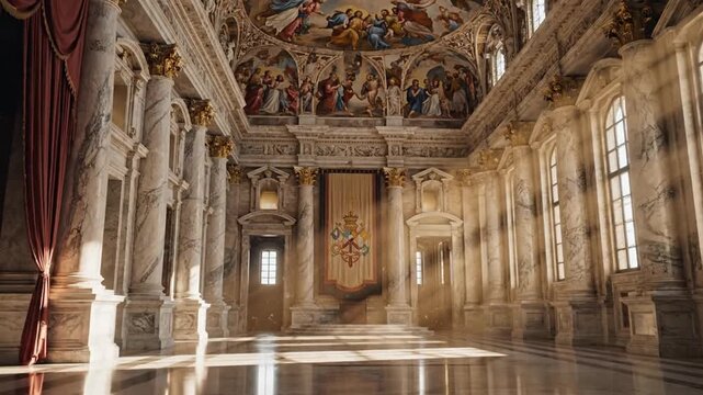 Pope Francis Vatican Inspired Interior Scene