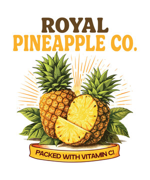 pineapple fruite t-shirt design