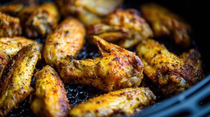 Crispy Golden Chicken Wings Ready to Eat