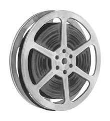 Obraz premium Classic film reel in grayscale illustration capturing the essence of cinema and old movies