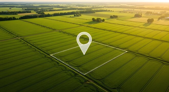 Terreno en vista a&eacute;rea.
 Identifique el s&iacute;mbolo de registro del &aacute;rea vacante para el mapa.
 Esa propiedad, inmueble para negocio de vivienda, casa o residencial es decir construcci&oacute;n, desarrollo, vent