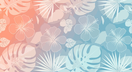Tropical Floral Pattern Background