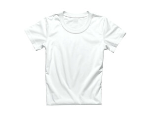 Naklejka premium Blank white short-sleeved t-shirt, a simple garment