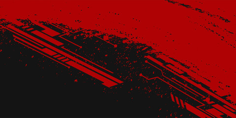 Grunge texture effect background. Distressed rough dark abstract textured. Black isolated on red. Graphic design element vintage style decoration concept grunge vector modern aged