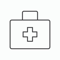 Obraz premium First aid kit icon design element isolated on white for web