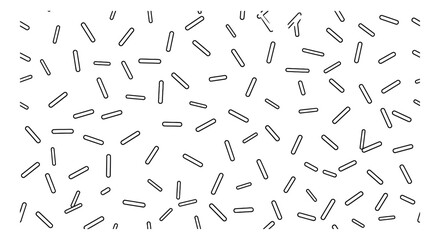 Minimalist line art illustration of a seamless pattern depicting scattered rounded rectangle shapes for modern graphic design