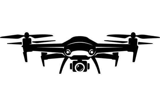 Quadcopter Drone with Camera Front View