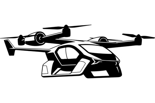 Futuristic VTOL Aircraft Illustration
