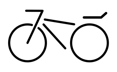Vector illustration of a minimalist bicycle icon created with bold black lines