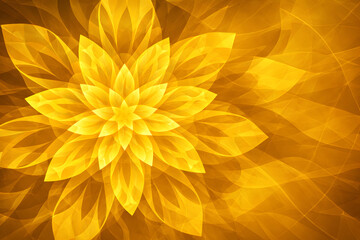 抽象的な金色の幾何学フラワー背景デザイン