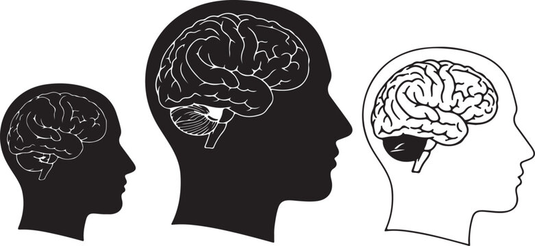 ofvs187 OutlineFilledVectorSign ofvs - human brain vector icon . head . face profile . ai . artificial intelligence . isolated transparent . black outline and filled version . AI 10 / EPS 10 . g11526