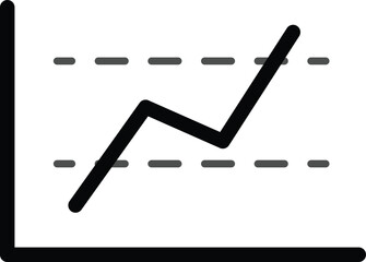 Financial graph showing upward growth trend