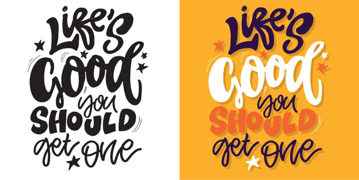 Trendy hand drawn doodle lettering quote. Lettering for t-shirt design, mug print, bag print, clothes fashion. 100% hand drawn vector image. Lettering sticker.

