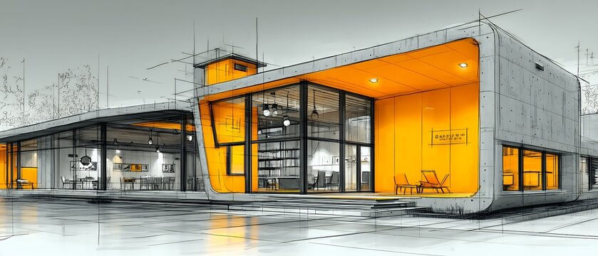 industrial warehouse features modern architecture