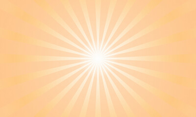 Radiant sun rays background isolated on transparent background. Glowing radial beams of sunrise or sunset light with retro sunburst effect. Warm light glow illustration, PNG design element