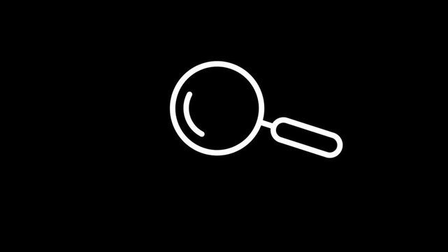searching icon animated video design.simple magnify icon magnify Analysis data
