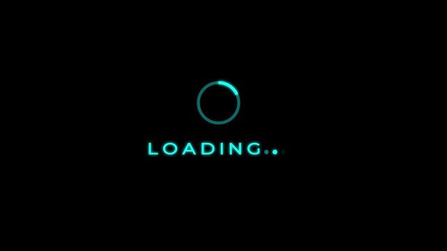 round loading bar with text animated .simple widow or page loading concept