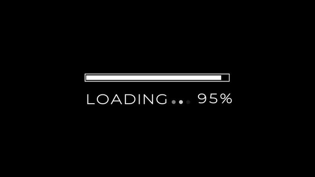 loading bar process animation, loading bar 0-100%.simple loading concept