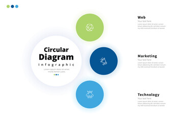 Naklejka premium Modern minimalist, elegant, and clean circular steps editable infographic design template vector