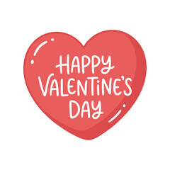 Happy valentines day cute heart vector