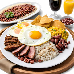 fried eggs and bacon