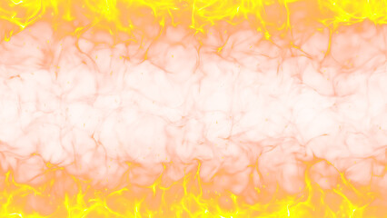 上下が燃えているの炎の枠のエフェクト背景