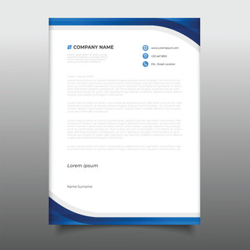 elegant corporate profile letterhead design template business background