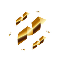 Confetti on a transparent background. Party, holiday, party, surprise or birthday Christmas. Vector illustration