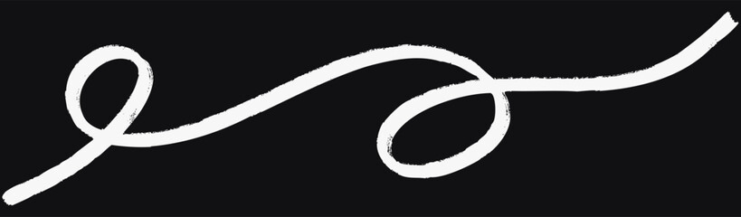 Hand-drawn abstract brush stroke with rough texture. Expressive wavy line for underline, highlight, accent or modern graphic design. Editable vector element isolated on white background. © bosotochka