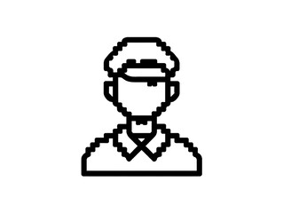 user location, simple modern outline icon, minimal monoline vector, 2px stroke, rounded caps and corners, pixel-perfect alignment, 24x24 grid, centered composition, uniform padding