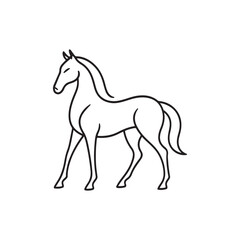 Obraz premium Horse Standing Minimalist Silhouette Vector Icon