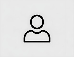 user profile, simple modern outline icon, minimal monoline vector, 2px stroke, rounded caps and corners, pixel perfect, 24x24 grid, centered, uniform padding, black on white, isolated, svg ui style