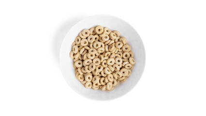 Crispy corn rings isolated on a white background. High quality photo