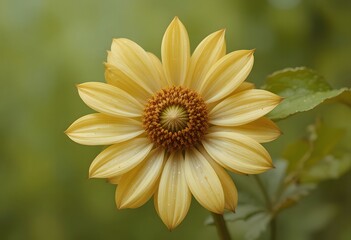 Obraz premium Beautiful Yellow Flower with Petals and Center Close-up Photography