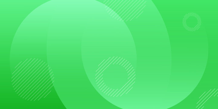 Abstract green circular shapes with layered transparent effects and dynamic patterns viewed from a straightforward perspective