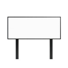 A simple black and white illustration of a blank billboard on a white background. isolated on transparent background