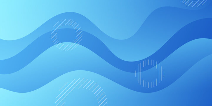 A serene wavy pattern illustration featuring blue waves, flowing lines, and abstract shapes, in a calming environment, viewed from a straightforward perspective, as seen in eps