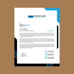 Modern Letterhead Template. Elegant Template Display for Promotional Campaign.