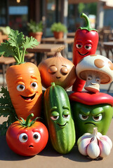 vegetables and fruits