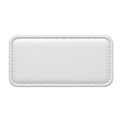 A white rectangular object with a stitched border on a plain background. isolated on transparent background