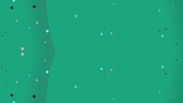 Launching a Calm Abstract Scene with Gentle Dots Flowing Across a Green Background