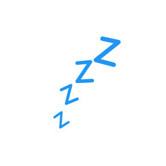 Blue zzz sleeping Doodle icon 