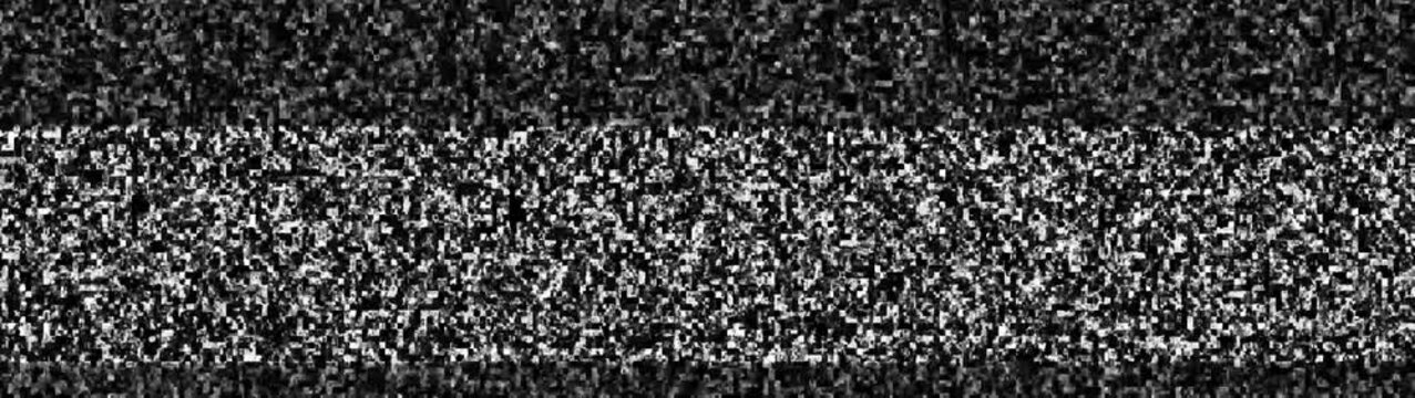 Analog television noise animation with signal interference effect. Broadcast glitch and transmission error indication display. Continuous static pattern element for digital video systems