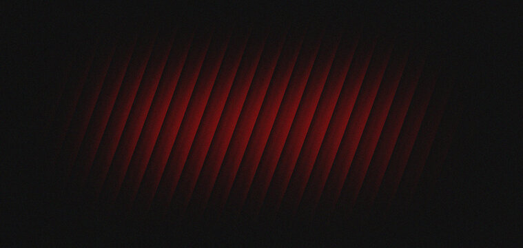 Red curtains with pleats pulled back revealing a dimly lit stage or performance area in a dramatic and mysterious setting.