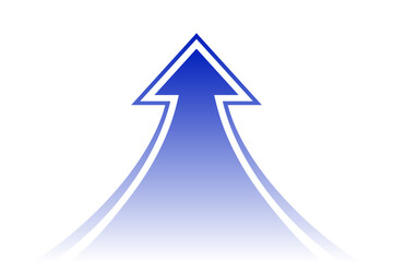 Fototapeta premium Arrow up, business growth concept, graph chart showing growth of profit or capital on transparent background