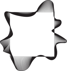 Square frame line halftone made of fluid blend effect